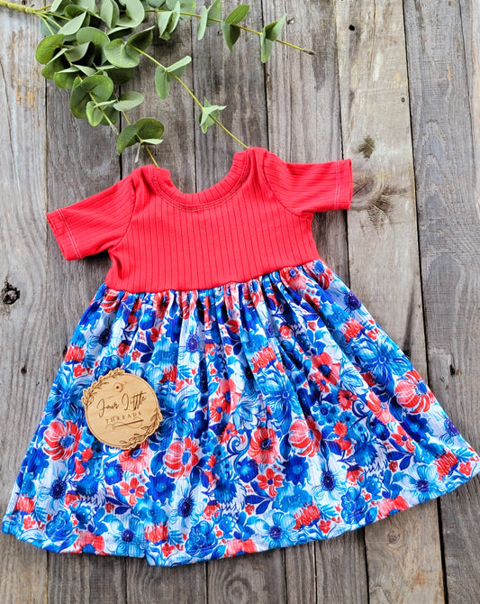 Americana Blossoms Audrey  Dress