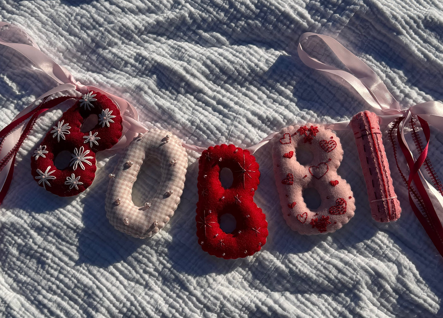 Personalised Hand-Stitched Felt Name Banner