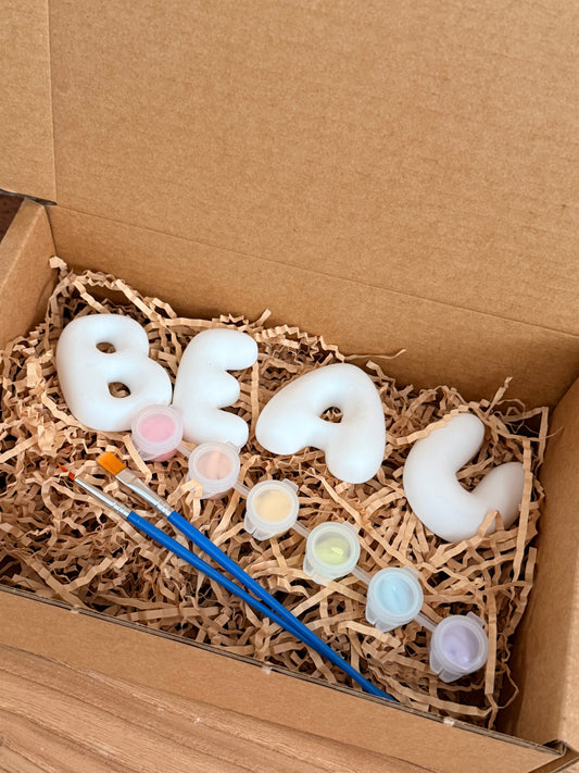Paint Your Own 3D Bubble Letter Kit